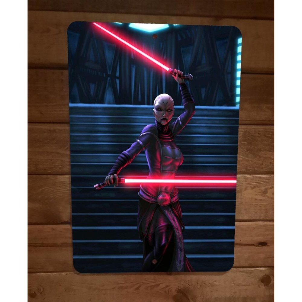 Asajj Ventress 8x12 Metal Wall Sign Star Wars Poster